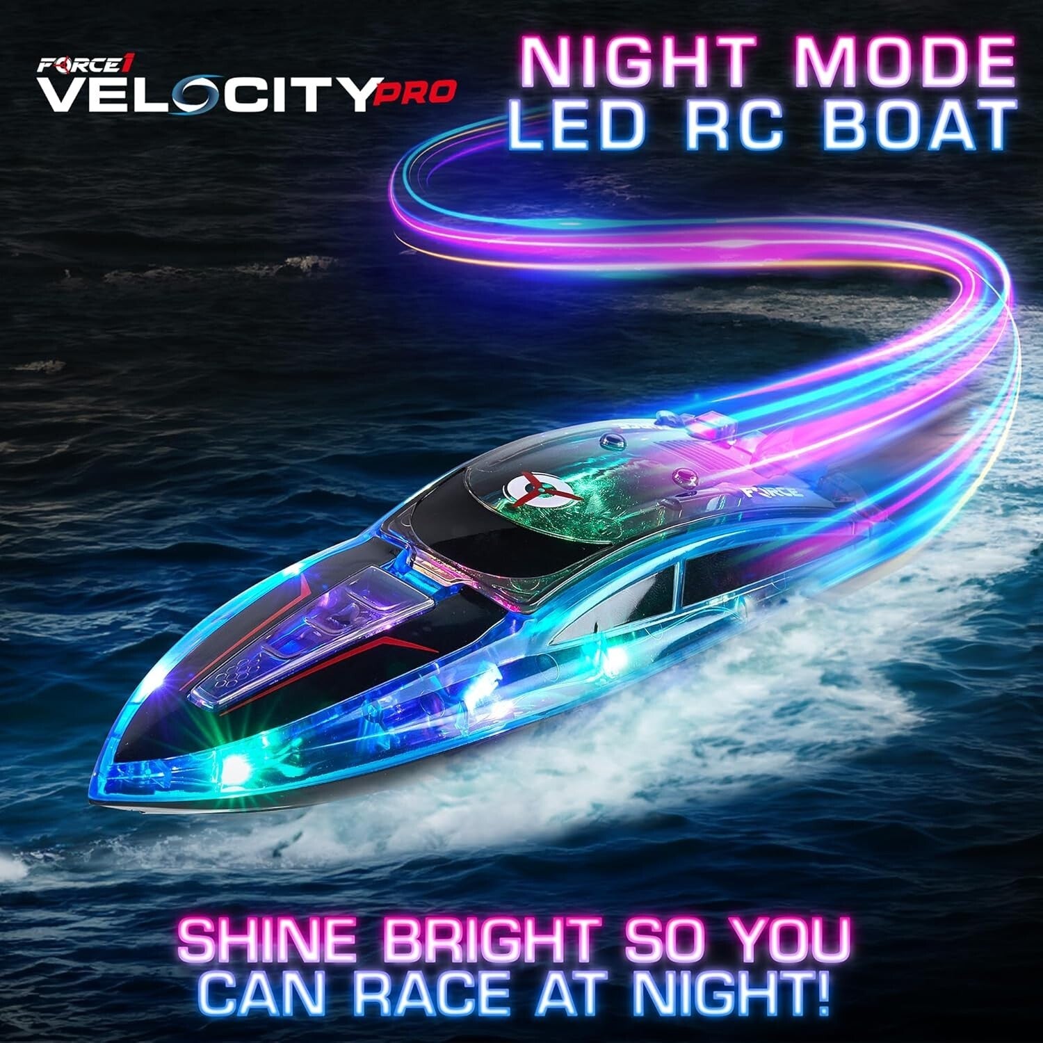 High-Speed Underwater Racing RC Boat with User-Friendly Remote - Family Favorite