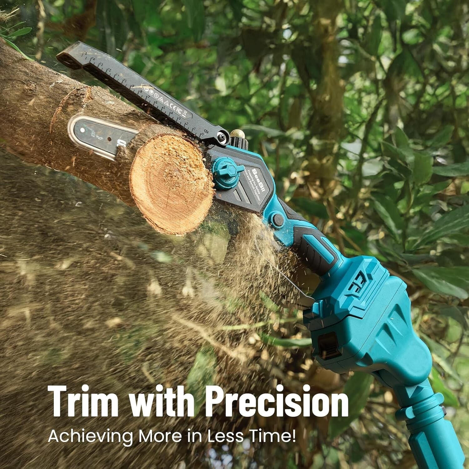 Extendable 10ft Electric Pole Saw - 6'' Mini Chainsaw with Dual Batteries