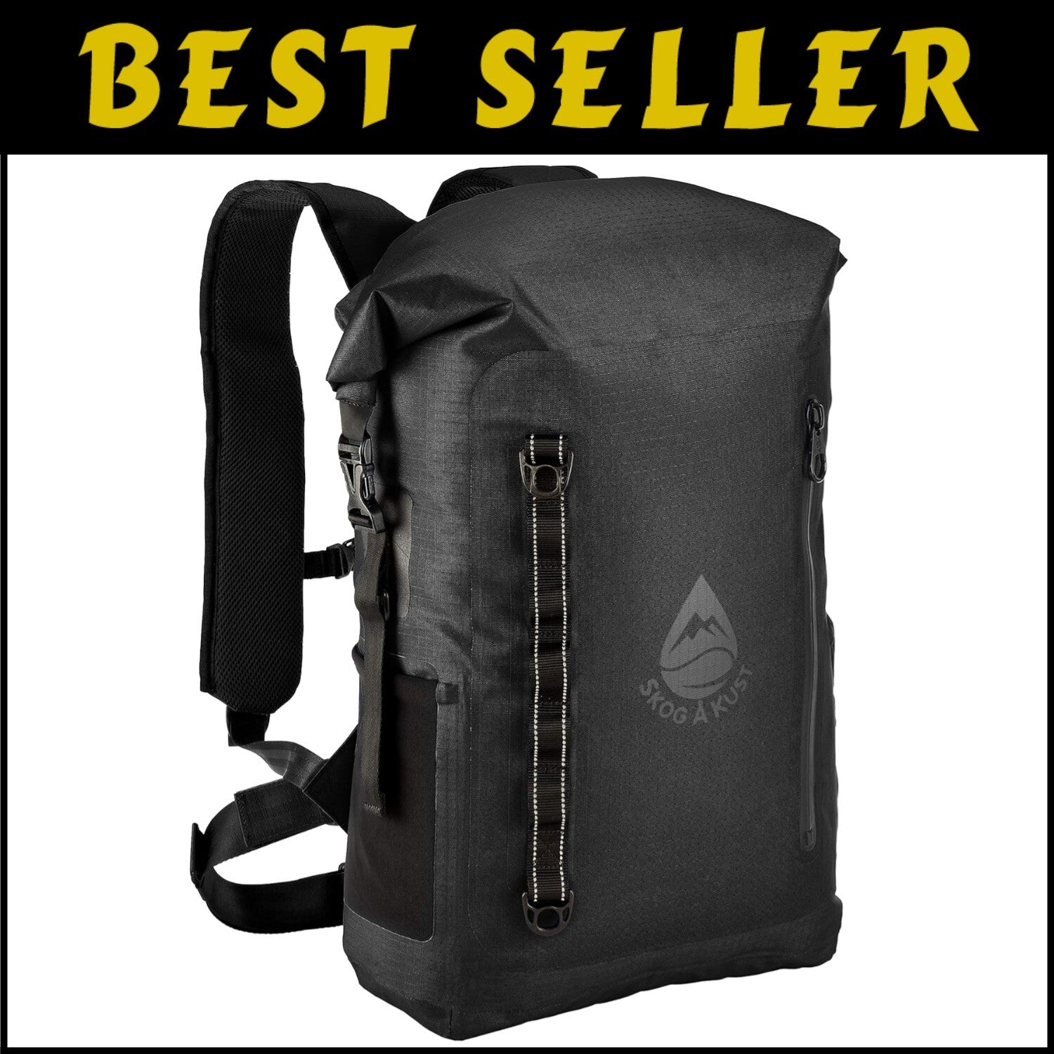 Adventure-Ready 35L Nylon Waterproof Backpack with Airtight Front Pocket