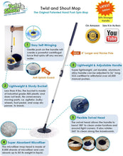 Load image into Gallery viewer, Award-Winning Hand Push Spin Mop with 2 Microfiber Heads - Effortless Cleaning