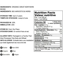 Load image into Gallery viewer, Nutritious Organic Great Northern Beans, 15 lb Bulk - Perfect for Soups &amp; Salads