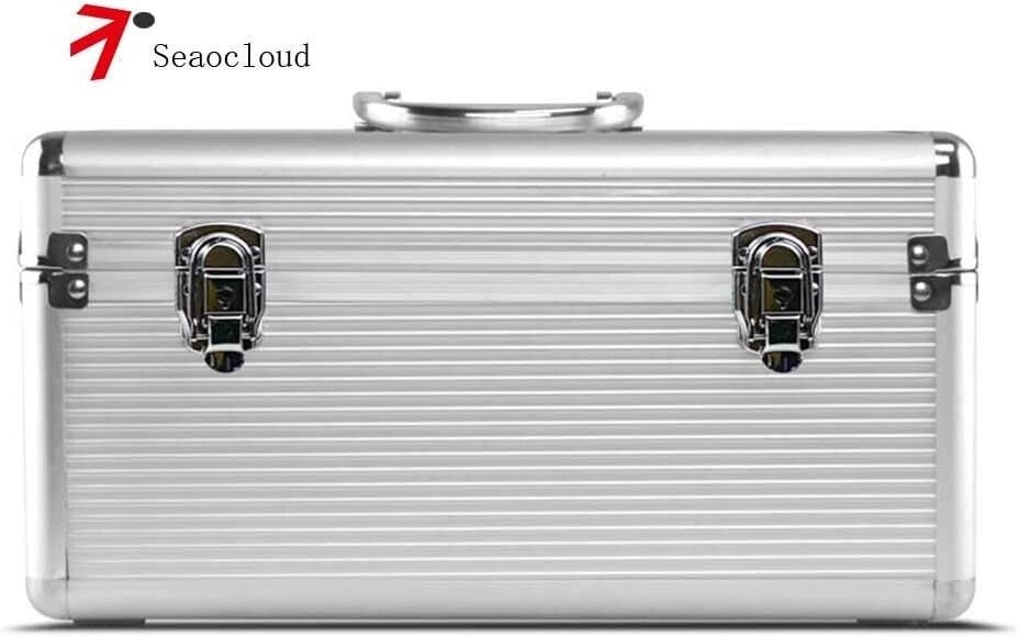 Durable Aluminum-Wrapped 10-Bay Storage Case for 3.5" HDDs - Lockable Design