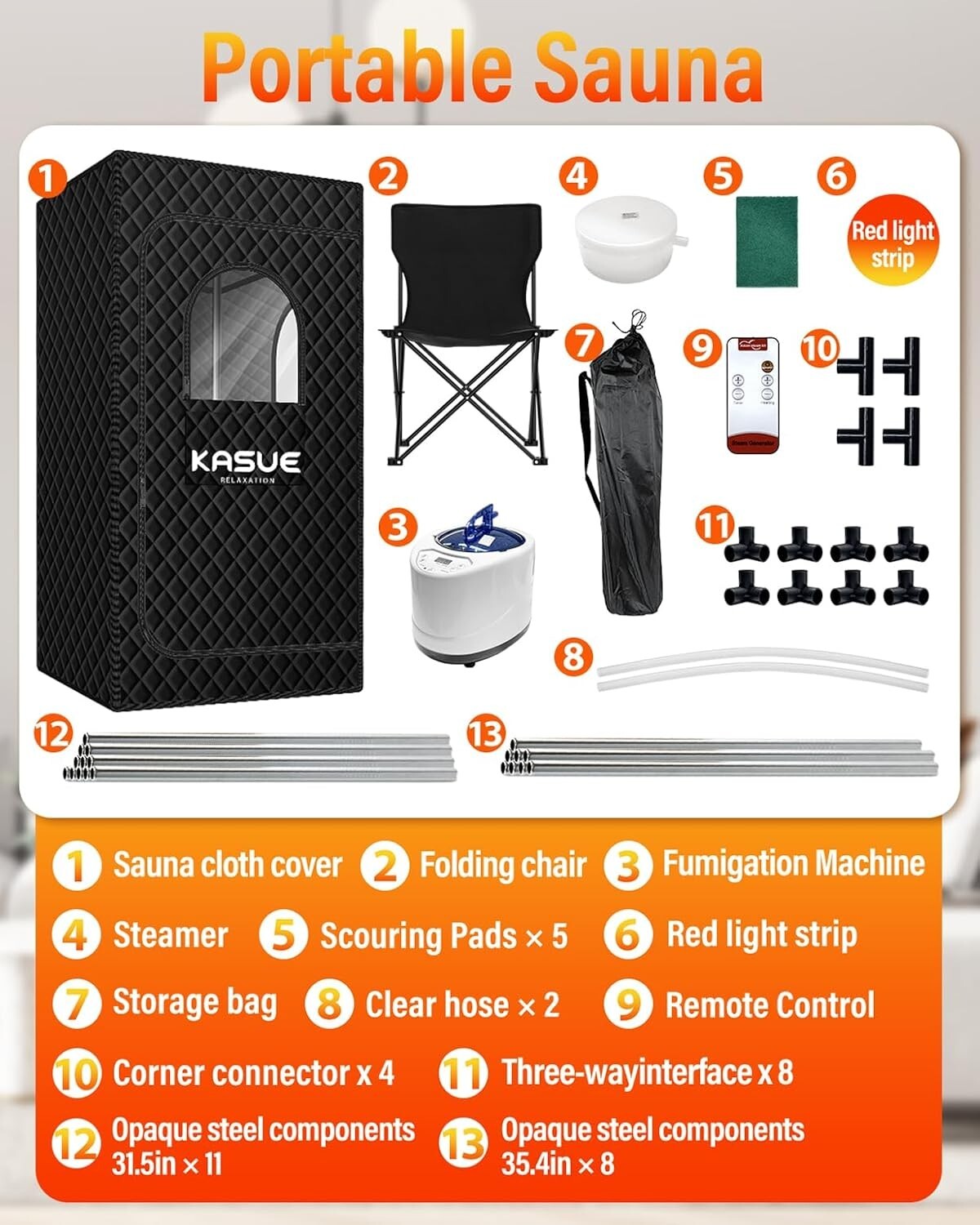 Durable Portable Infrared Sauna - Remote Control & Easy Setup for Relaxation