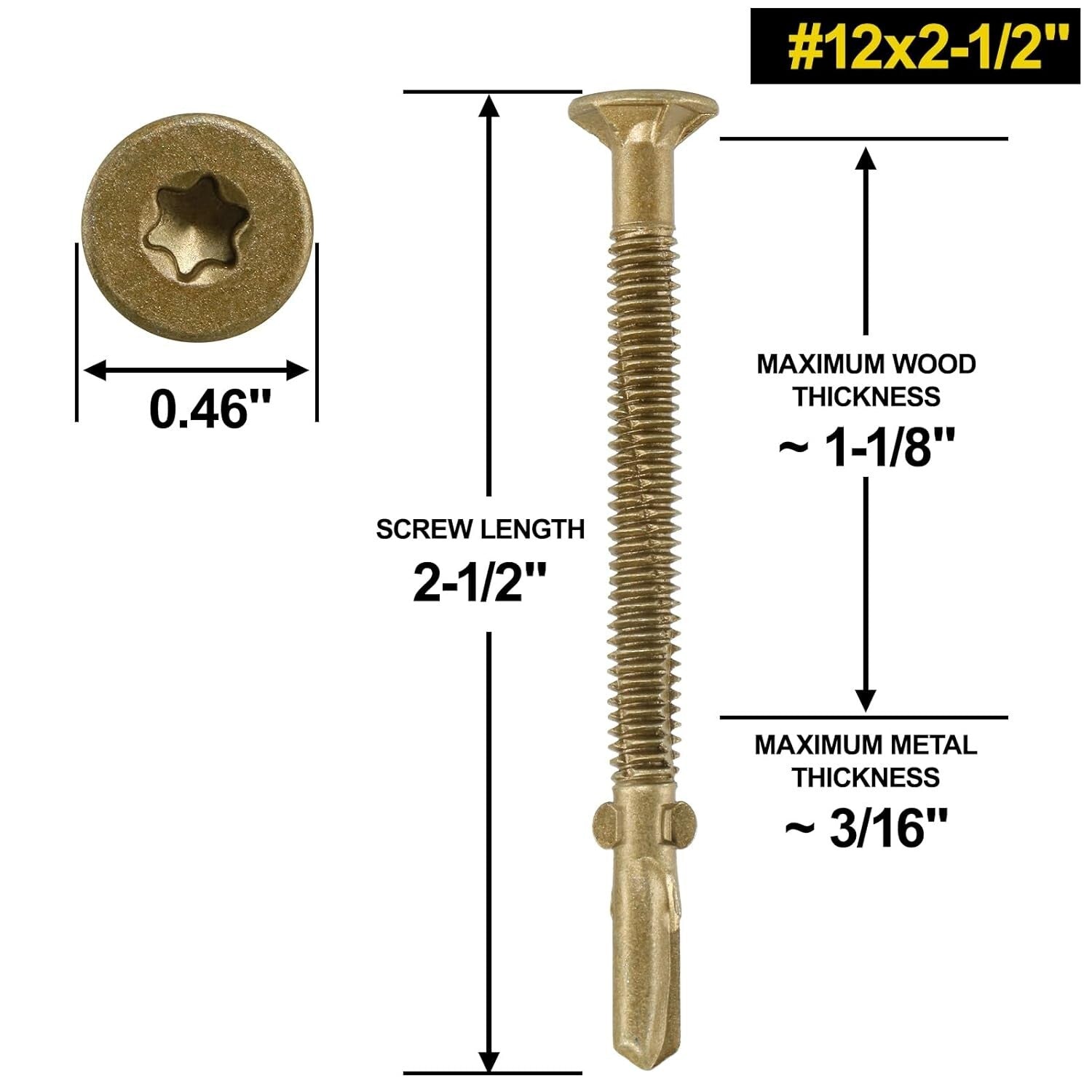 Pro-Grade Trailer Deck Screws - 2-1/2" Flat Head for Secure Wood Attachment