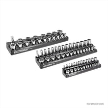 Load image into Gallery viewer, Handy 3-Piece Metric Socket Organizer with Magnetic Hold - Black Tool Storage
