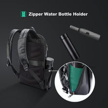 Load image into Gallery viewer, Elegant Black Leather Laptop Rucksack with USB Charging &amp; Hidden Zipper Security