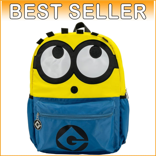 16 Inch Kids Minions Schoolbag with Adjustable Straps - Stylish & Fun Accessory