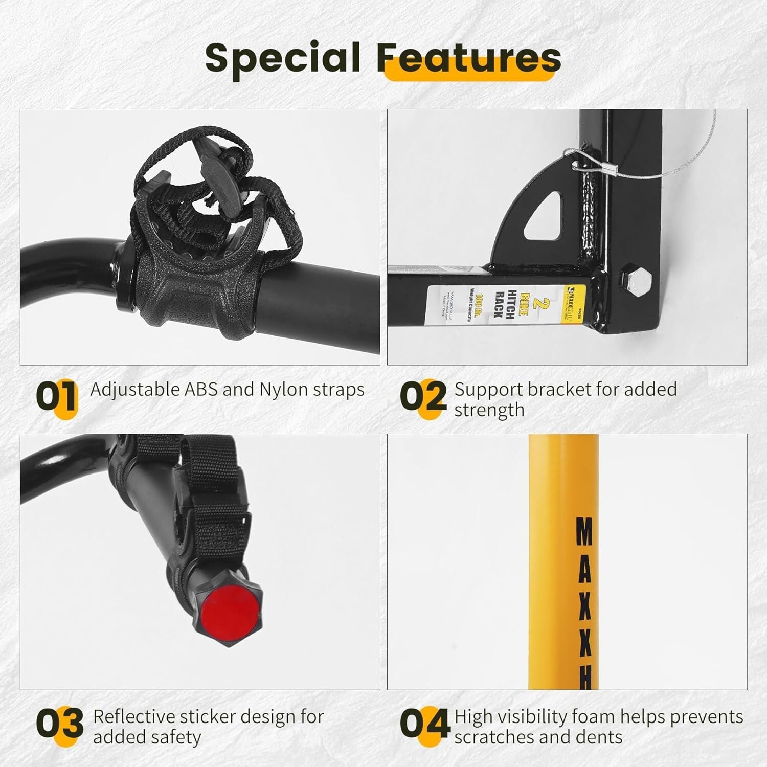 Durable 2-Bike Hitch Mount Carrier for SUVs, Trucks & Minivans - 100 lb Capacity