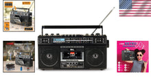 Load image into Gallery viewer, Retro 1980's Boombox with Bluetooth &amp; 4-Band Radio - MP3 Conversion