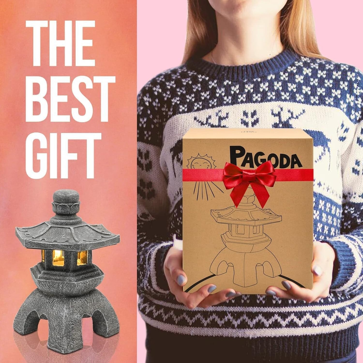 Charming Painted Polyresin Lantern Statue - Perfect for Indoor & Outdoor