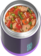 Load image into Gallery viewer, FUNTAINER 16 Ounce Purple Stainless Steel Kids Food Jar with Insulated Design