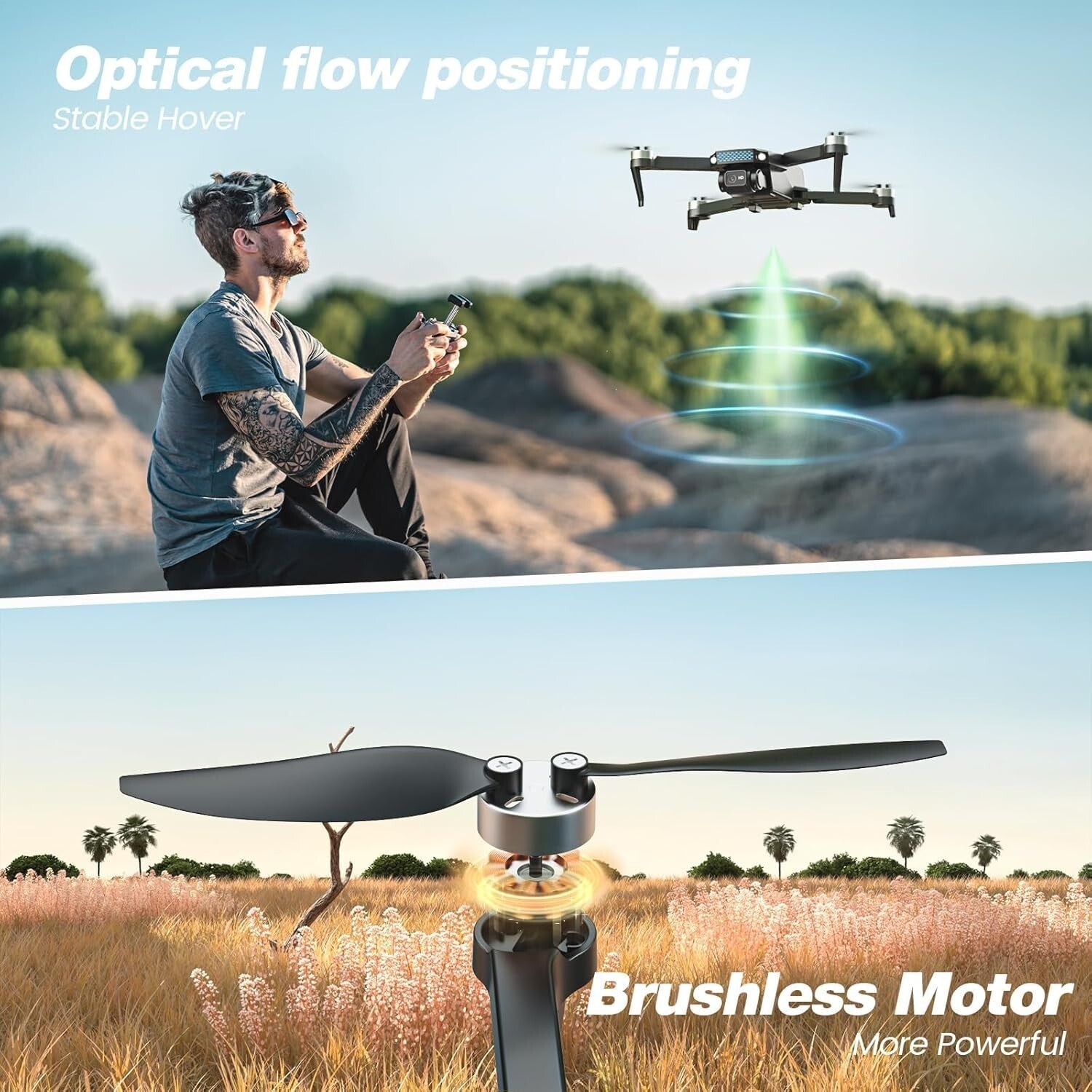 Foldable D20S Drone with 1080P Camera - Two Batteries, Easy One-Button Control