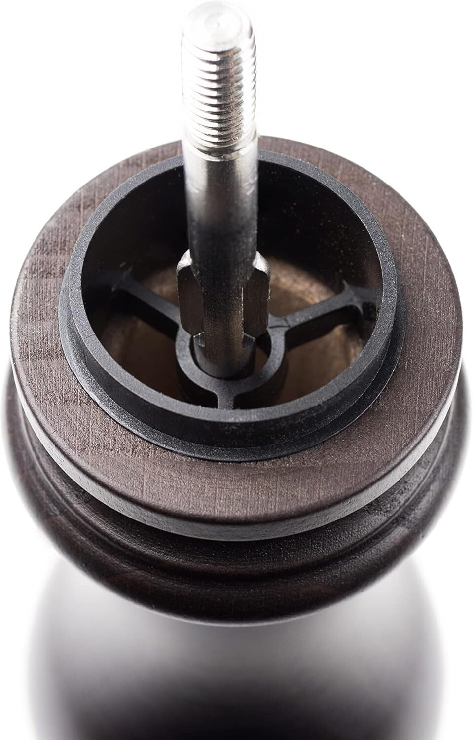 Crafted Chocolate Beechwood Pepper Mill - Adjustable Grind for Culinary Mastery