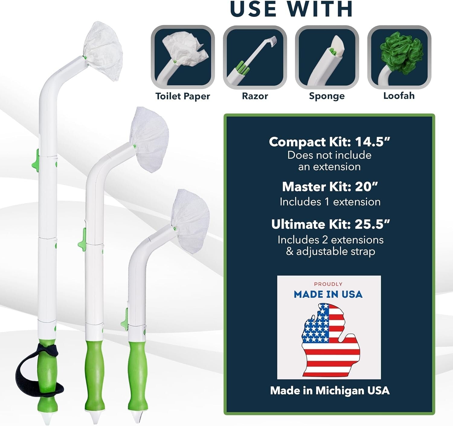 Ergonomic 4-Prong Toilet Paper Extender – Ideal for Limited Mobility Use