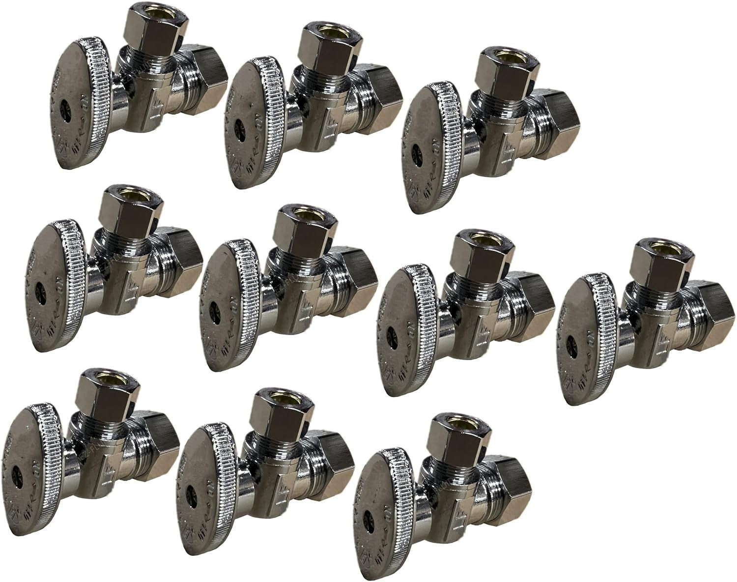 10 Heavy Duty Angle Stop Valves - Lead-Free Brass for Effective Water Control