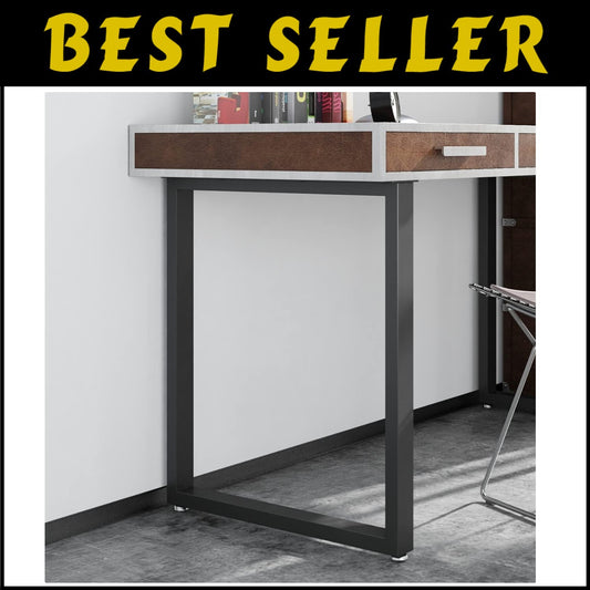 28 Inch Square Metal Desk Legs for Dining & Office - Sturdy & Modern Style