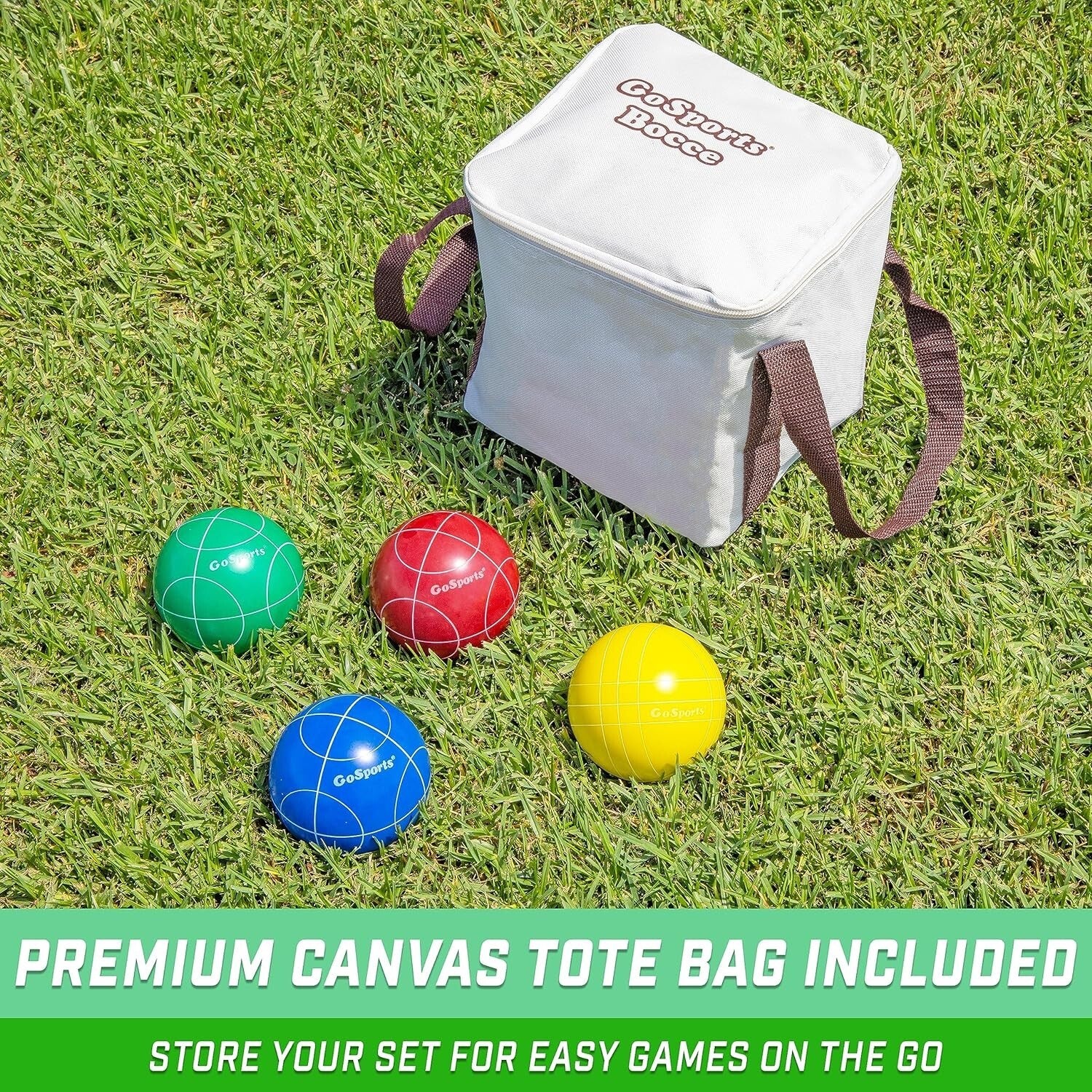 90mm Premium Resin Bocce Ball Set - Ideal Outdoor Game for Friends & Family