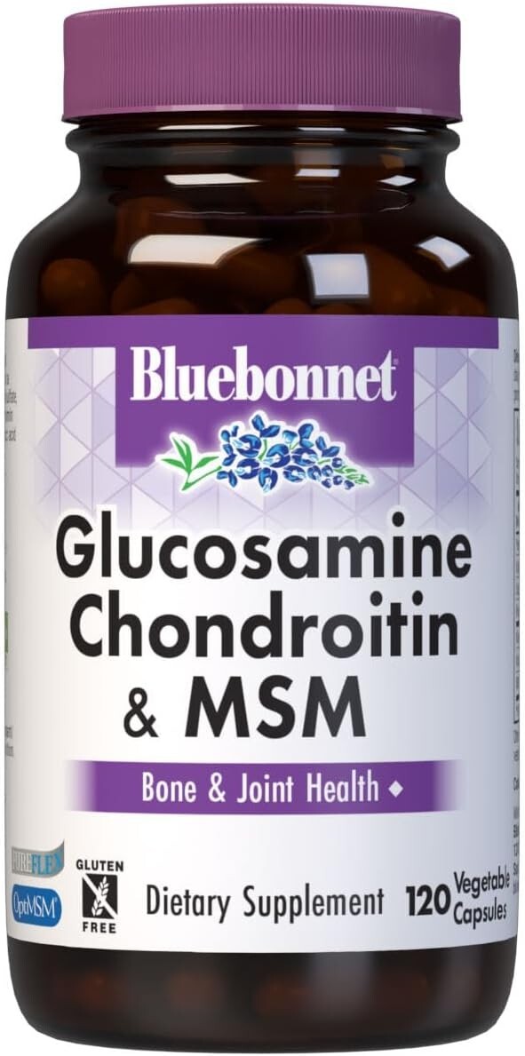 Bone & Joint Health Supplement: Glucosamine Chondroitin with MSM, 120 Vegan Caps