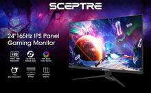 Load image into Gallery viewer, Compact 24" FHD Monitor with 165Hz Refresh and Anti-Flicker for Gamer Comfort