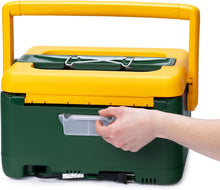 Load image into Gallery viewer, Elegant 8-Quart Nomad Slow Cooker in Green/Gold - Ideal for Buffets &amp; Gatherings