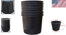 Load image into Gallery viewer, Lightweight 7 Gallon Black Nursery Pot with Drainage Holes for Soil Growth