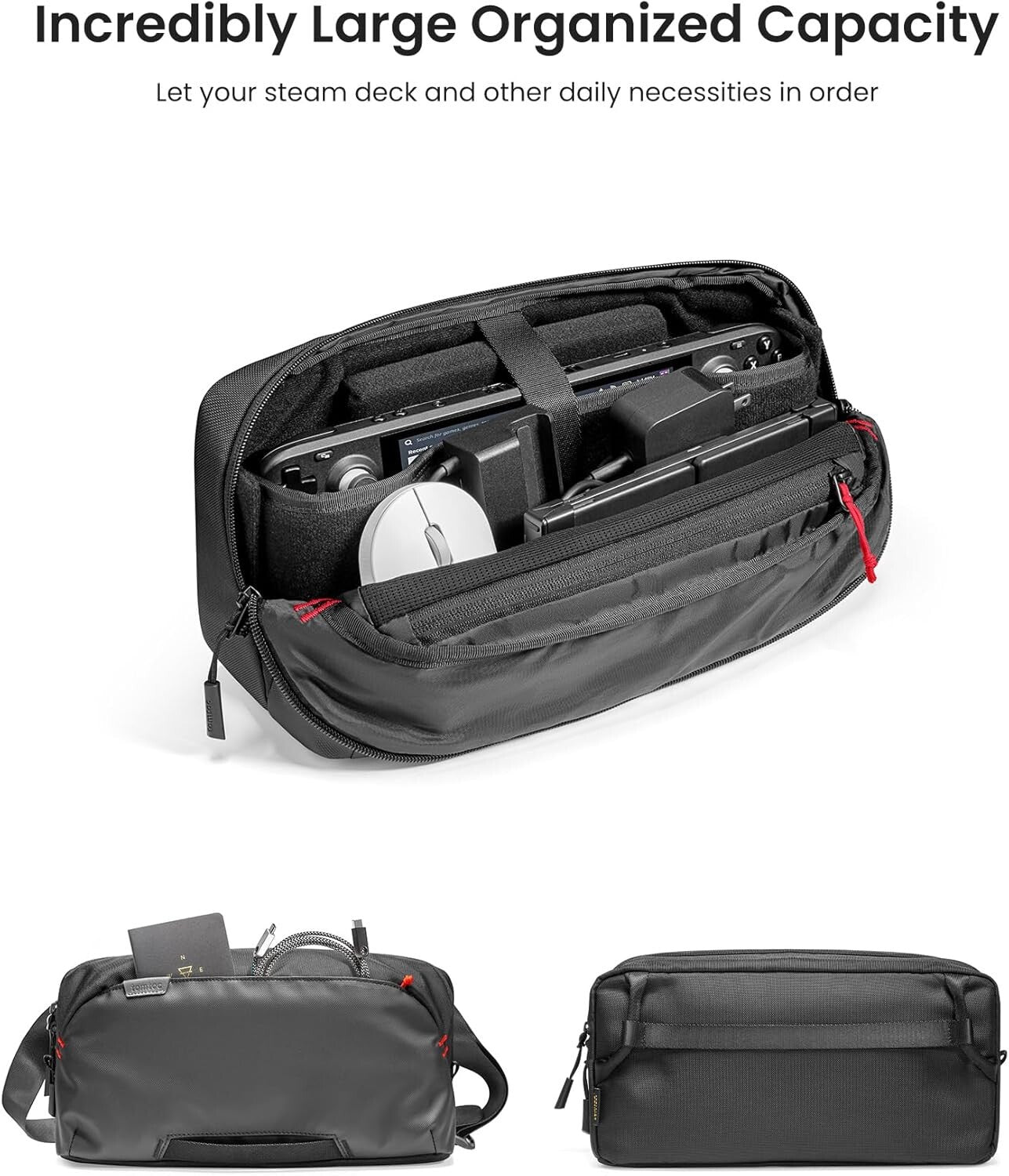 Functional Carrying Case with EVA Protection for Steam Deck & Nintendo Switch