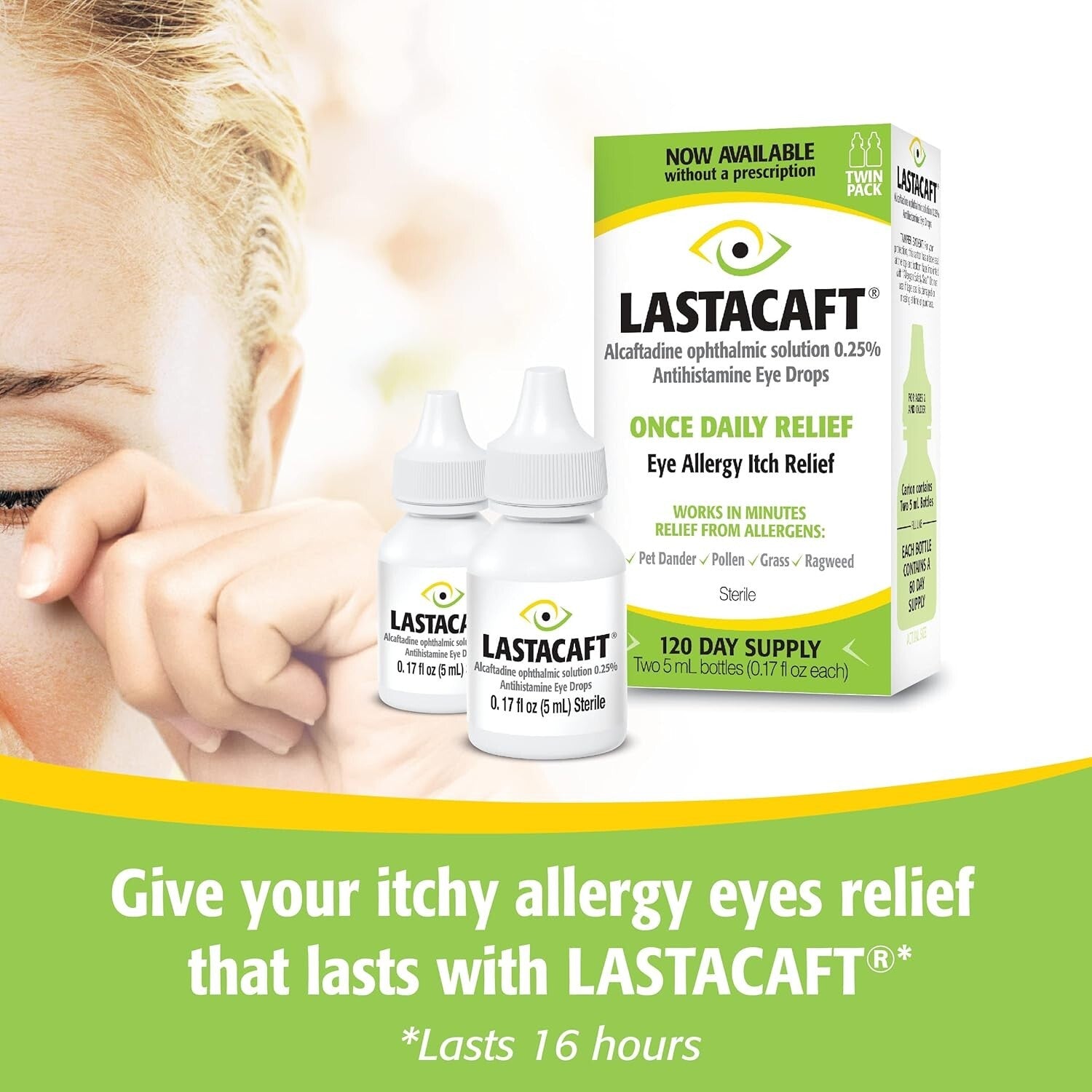 Prescription Strength Once Daily Eye Drops - Allergy Itch Relief, FSA Eligible