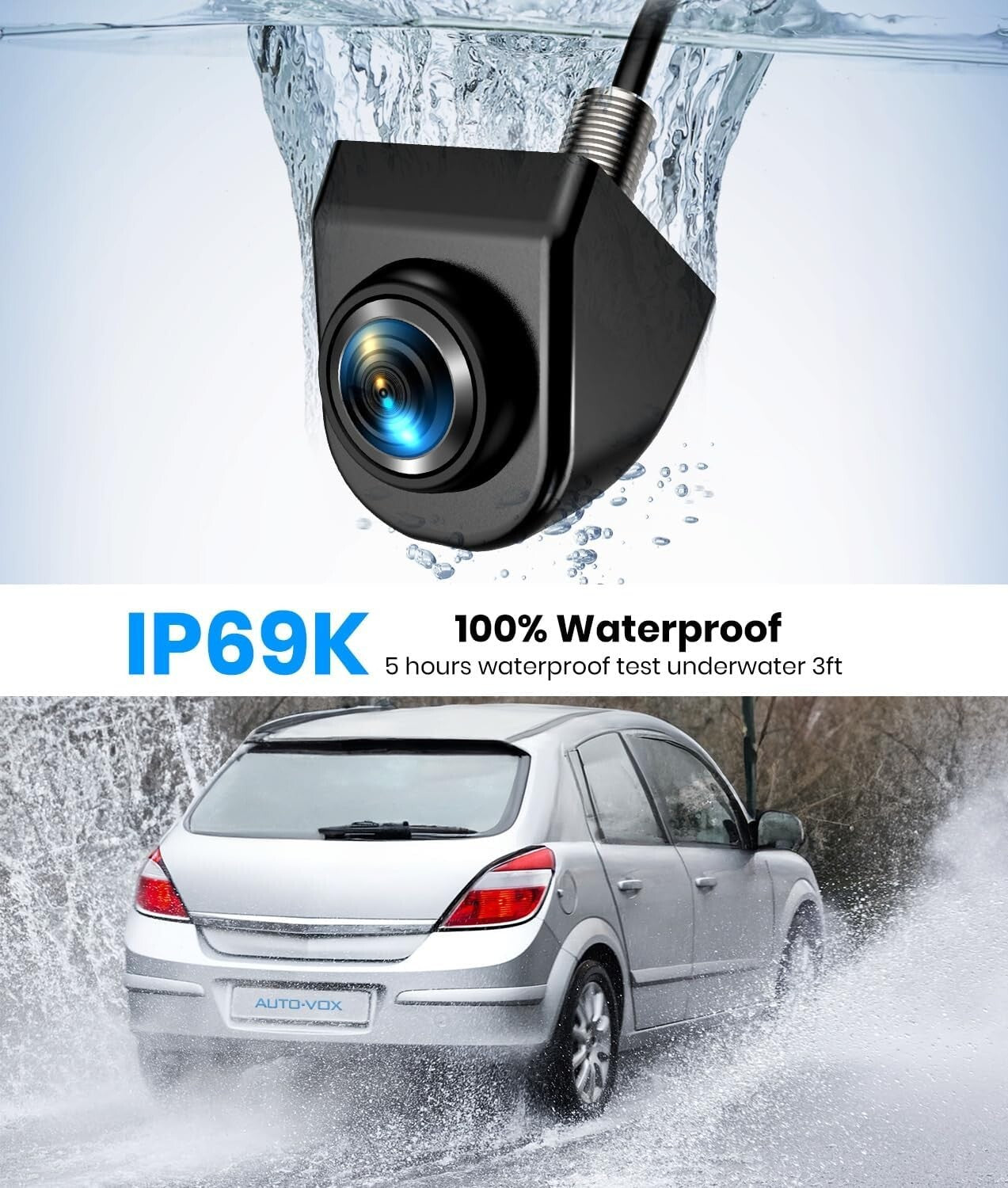 180° Ultra Wide Backup Camera - Waterproof Mini OEM Design for Easy Installation
