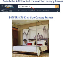 Load image into Gallery viewer, Premium King Size Bed Canopy in Coffee - Modern 4 Openings Mosquito Protection