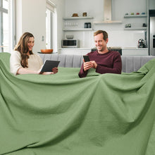 Load image into Gallery viewer, Snag-Proof Pre-Washed Cotton Waffle Throw for Family and Travel - 120"x120"
