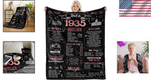 Load image into Gallery viewer, Charming 90th Birthday Throw Blanket - Rose Color, Ideal Keepsake for Her