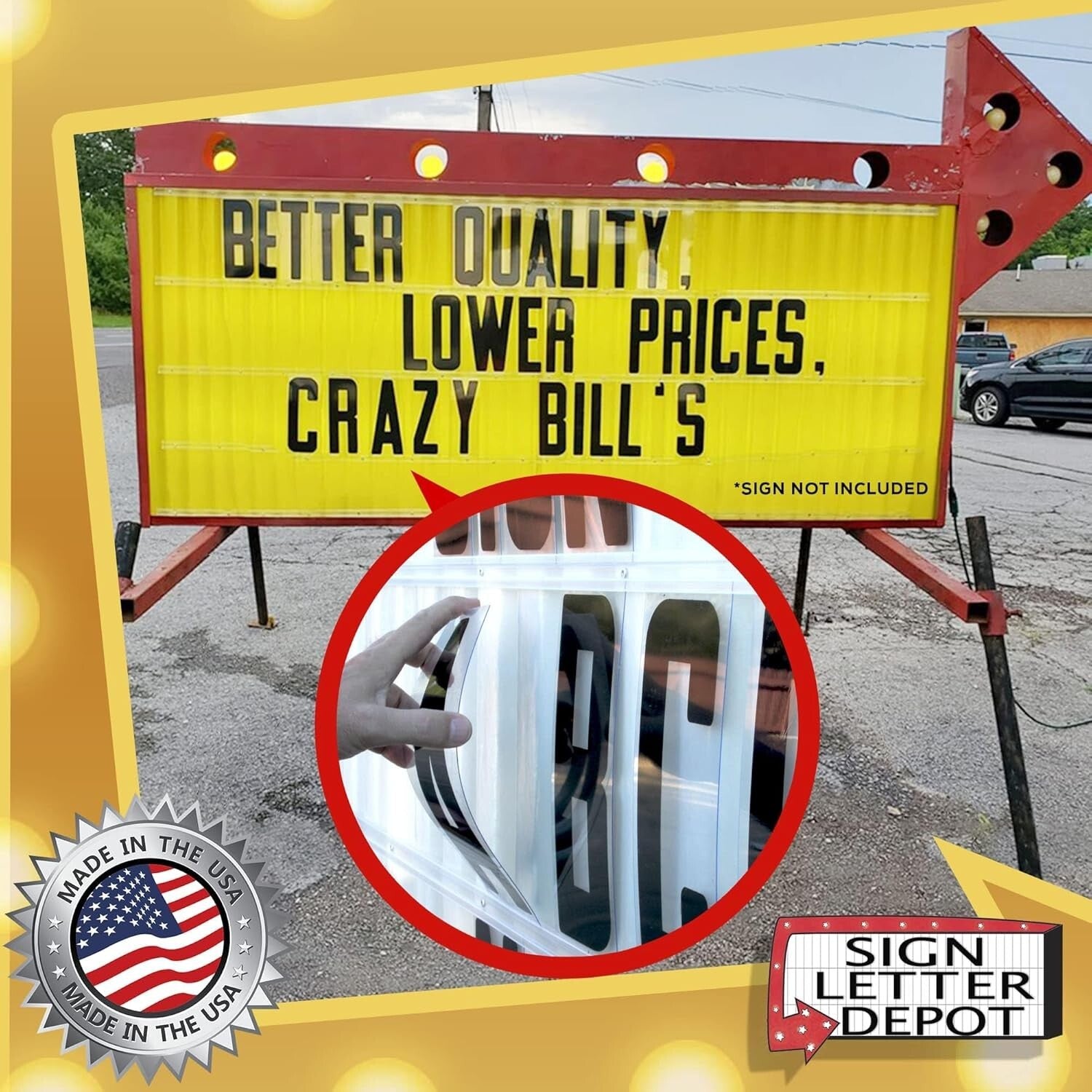 Assorted 8-Inch Flexible Letters & Numbers for Outdoor Road Signs - 300 Pieces