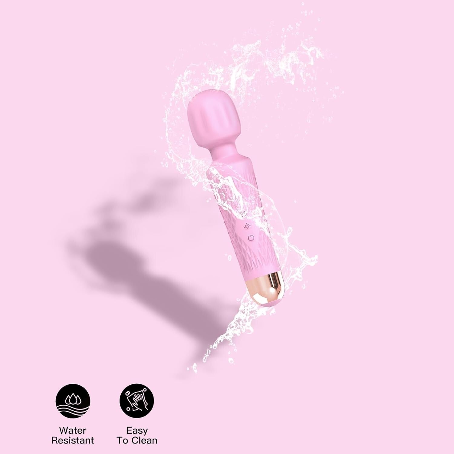 Quiet, Rechargeable Personal Massager with Ergonomic Grip - 1-Year Warranty