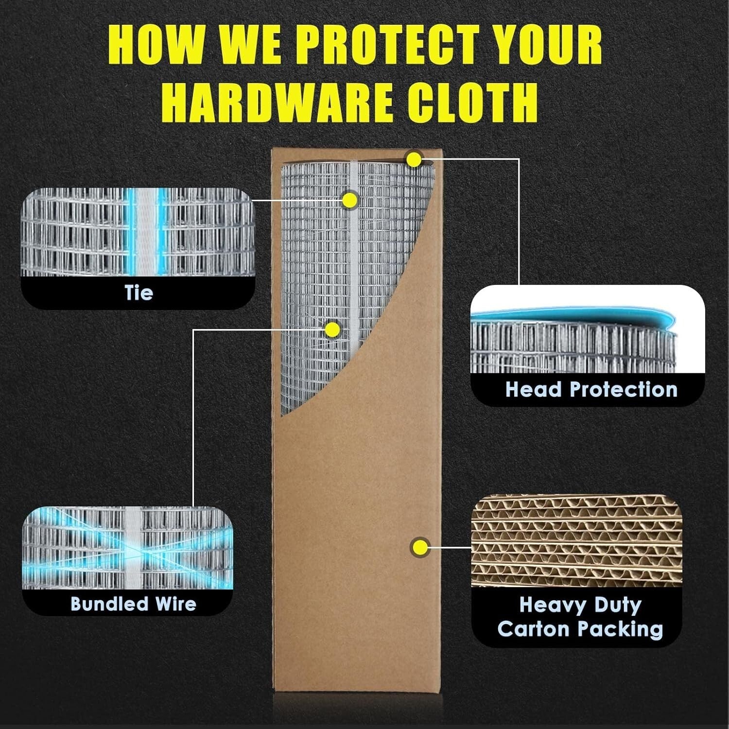 Durable 24'' x 100' Galvanized Hardware Cloth Roll for Garden & Coop Protection