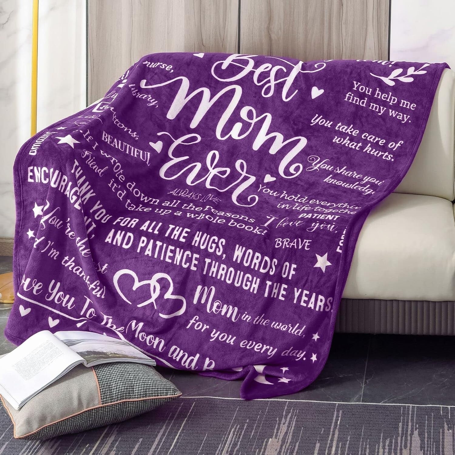 Vibrant Polyester Fleece Blanket for Moms - 70" L x 50" W, Heartfelt Gift Idea