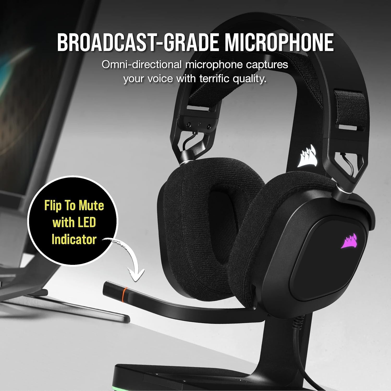 Wireless Performance with HS80 RGB Gaming Headset, Touch Control & Comfort Fit