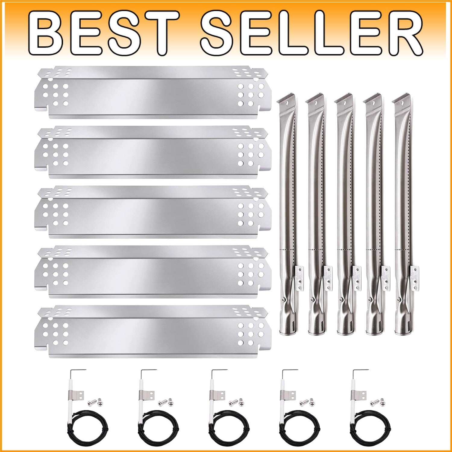 Effortless Installation Grill Replacement Kit: Burners, Heat Plates & Igniters