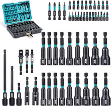 Load image into Gallery viewer, Comprehensive 54PCS Magnetic Nut Driver Set with Impact Drill Bits &amp; Storage Box