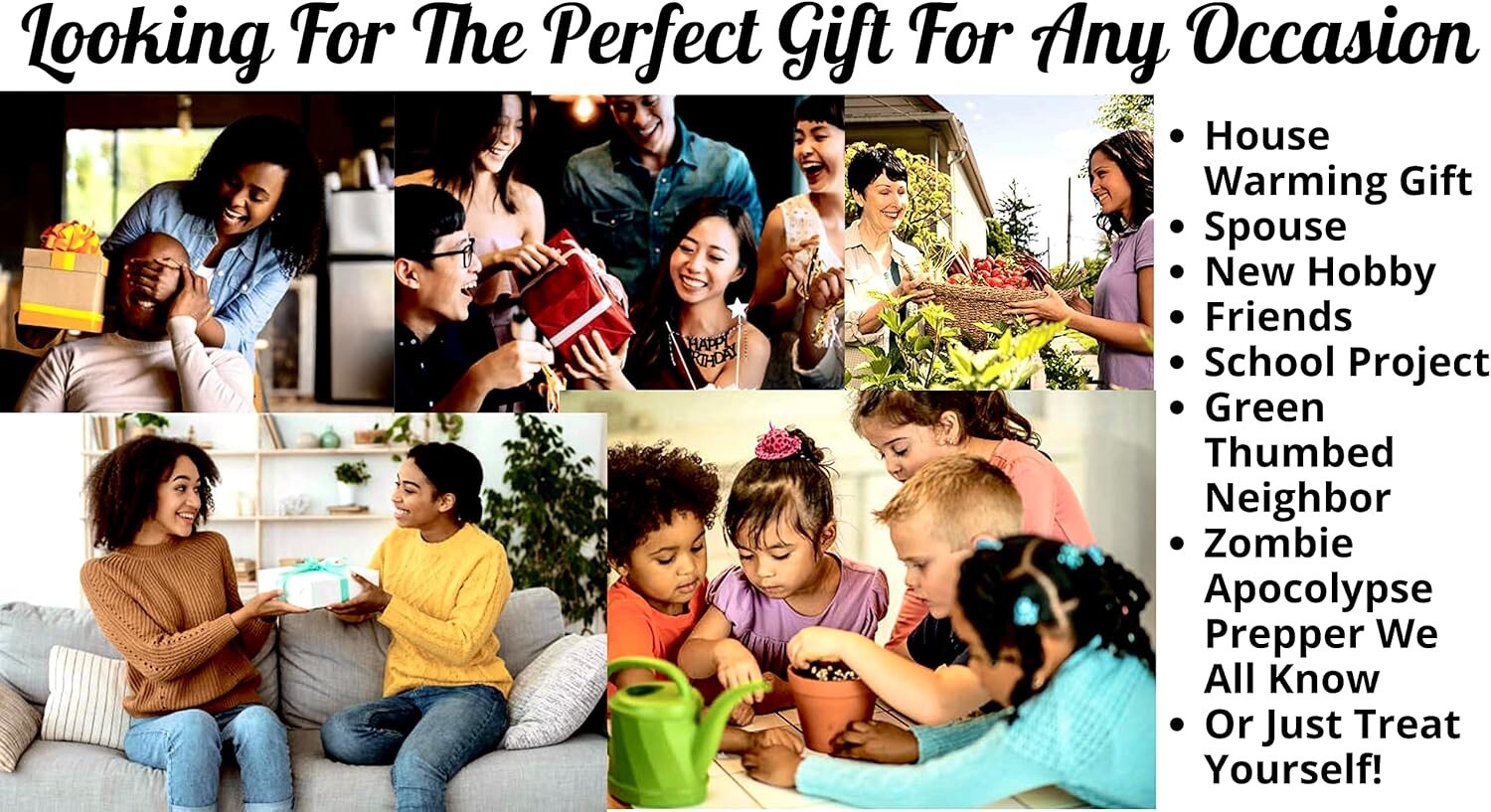 5+ Year Heirloom Seed Supply: 30 Vegetables & Fruits in Weather-Proof Mylar Pack