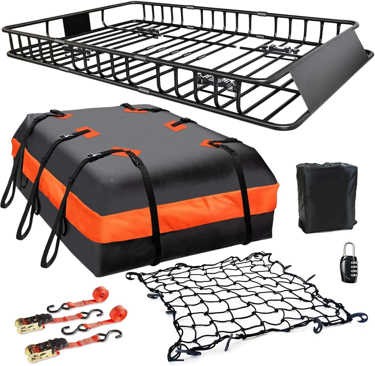 All-Vehicle Roof Rack Carrier with Waterproof Bag - Easy Assembly & 200 lbs Load