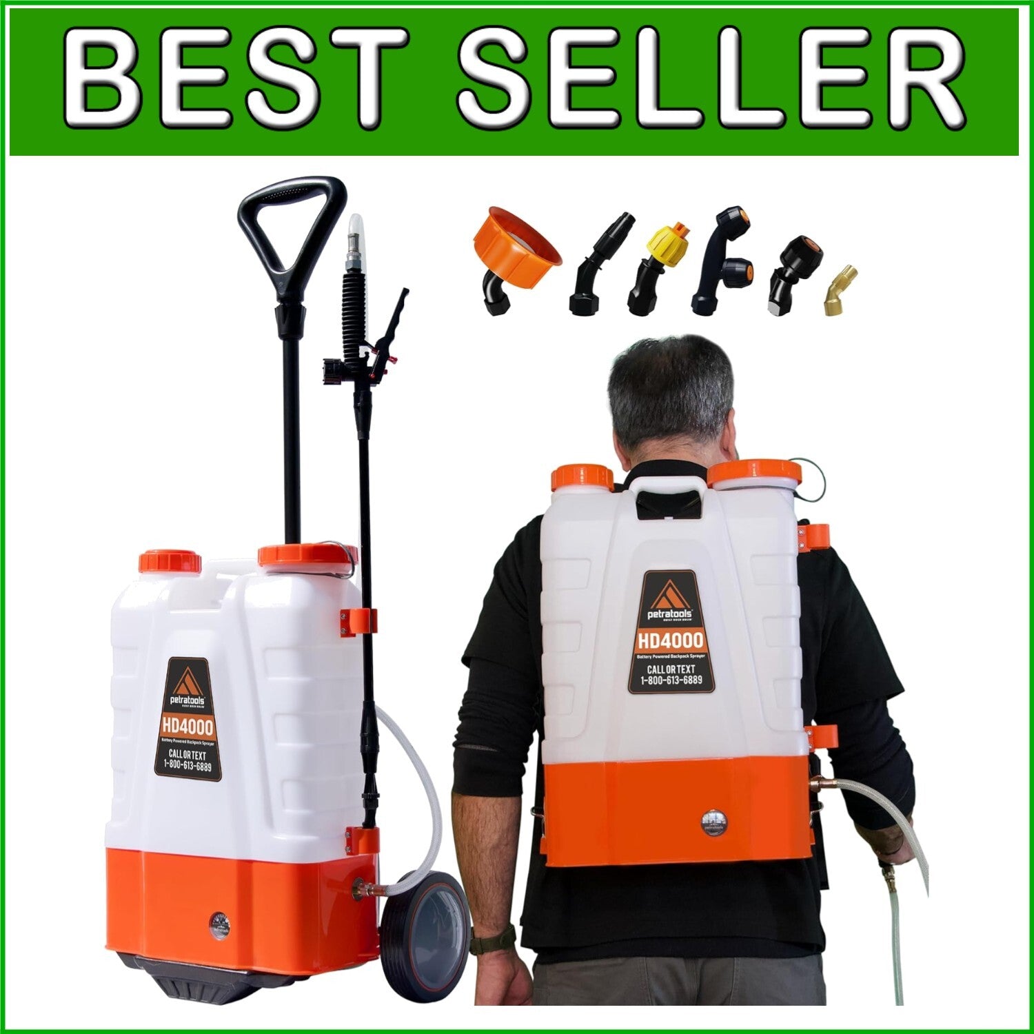 Effortless Gardening: 4 Gallon Battery Backpack Sprayer with Adjustable PSI