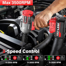 Load image into Gallery viewer, 2 x 4.0Ah Battery Cordless Impact Wrench - 1/2” 800N.m Torque and Fast Charger