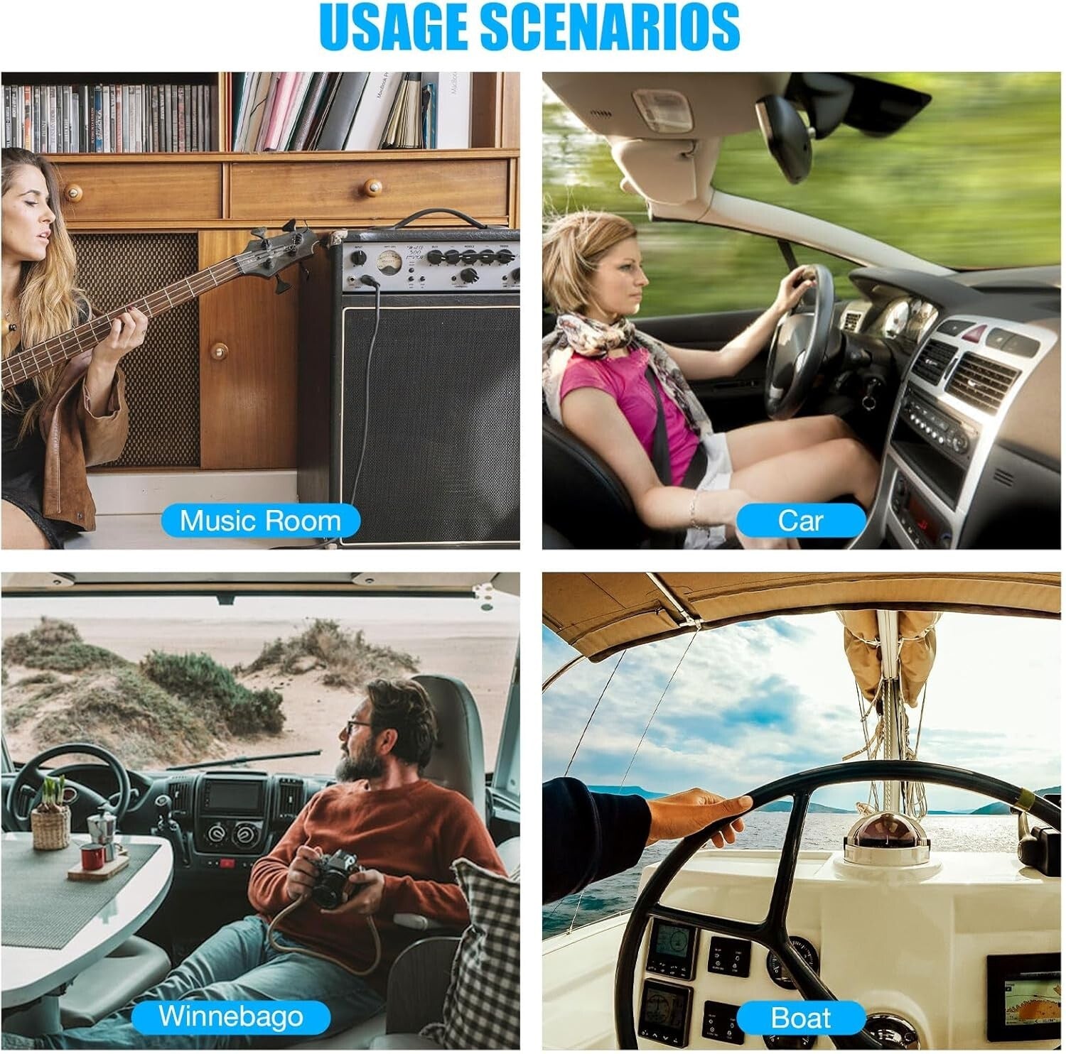 Adjustable 9-Band Car Equalizer with CD/AUX Input & White Light Illumination