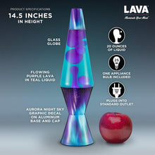 Load image into Gallery viewer, The Original 14.5" Retro Lava Lamp - Purple Wax and Teal Liquid for Home Decor