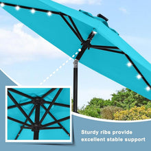 Load image into Gallery viewer, Versatile 7.5FT Solar LED Umbrella - Durable, Stylish Shade for Outdoor Living
