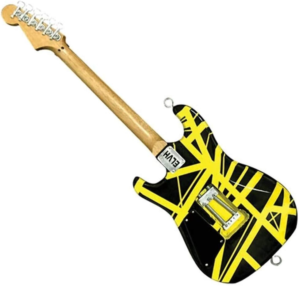 Eddie Van Halen Mini Replica Guitar - Gorgeous Black & Yellow Display Model