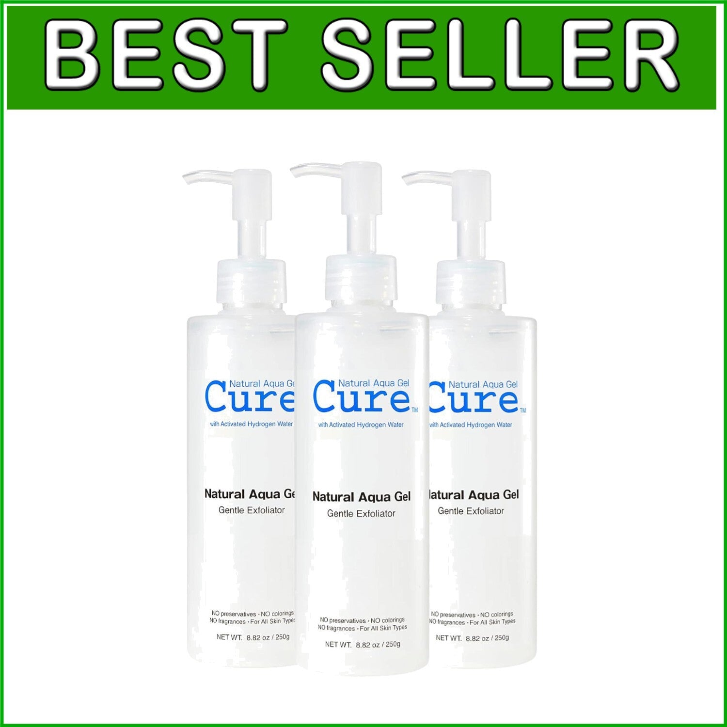 Aqua Gel Gentle Exfoliator by Toyo | 3-Pack Non-Abrasive Skin Cleansing