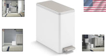 Load image into Gallery viewer, Rectangular 2.5 Gallon Trash Can with Soft-Close Lid - Perfect for Small Spaces