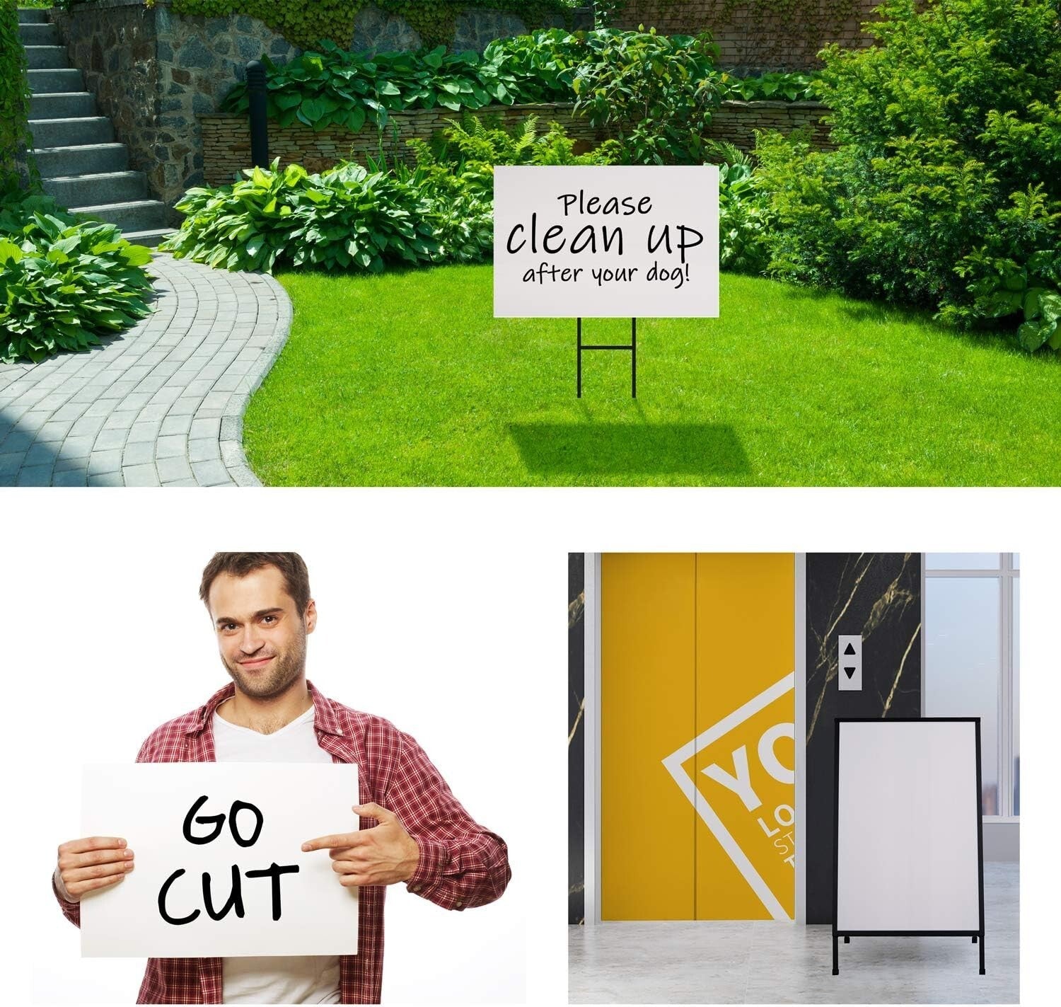 Customizable Waterproof Plastic Sheets - 5 Pack of 24x36 Inch Double-Sided Signs