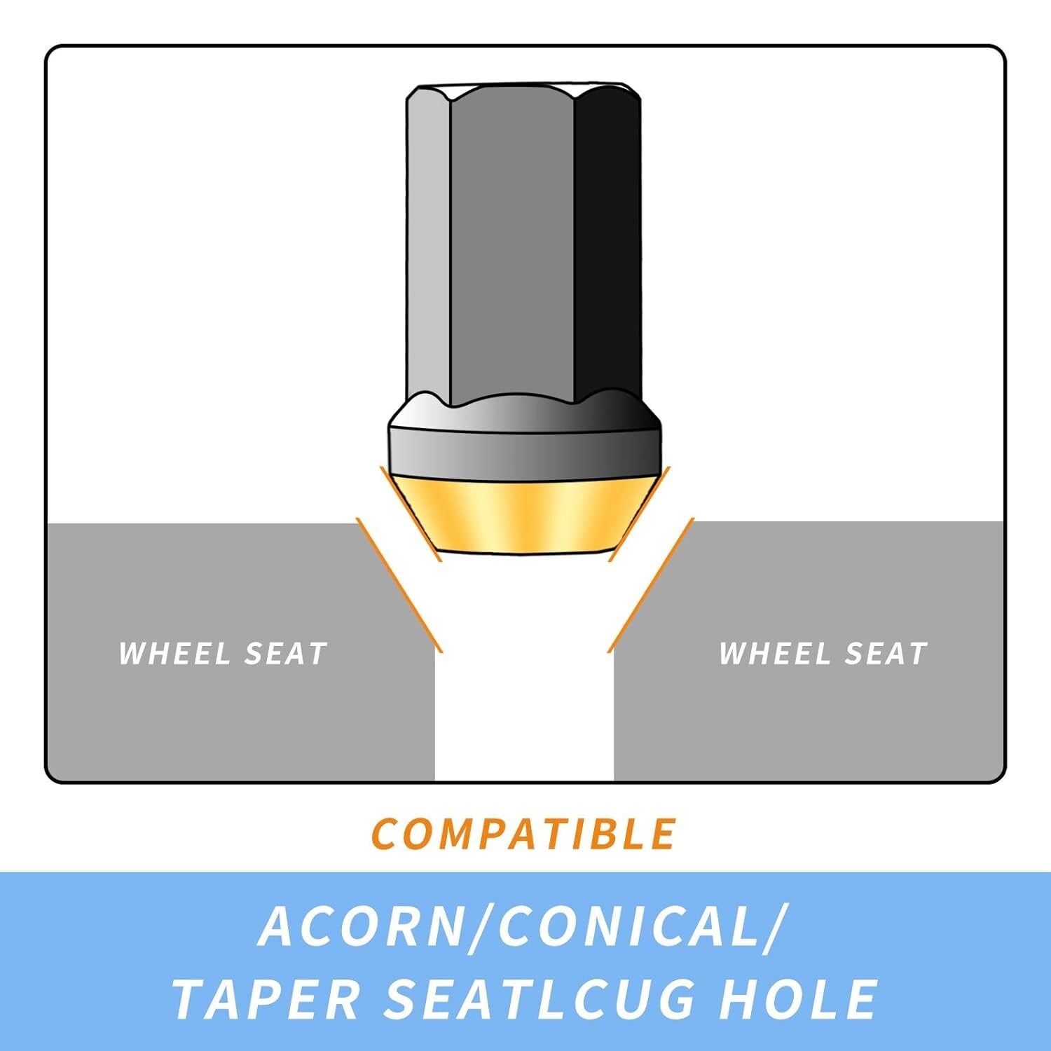 20PCS Silver Aluminum Wheel Spikes Lug Nuts M12X1.5 for Enhanced Aesthetics